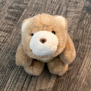 Vintage Gund Tan and White Plush Bear Stuffed Animal